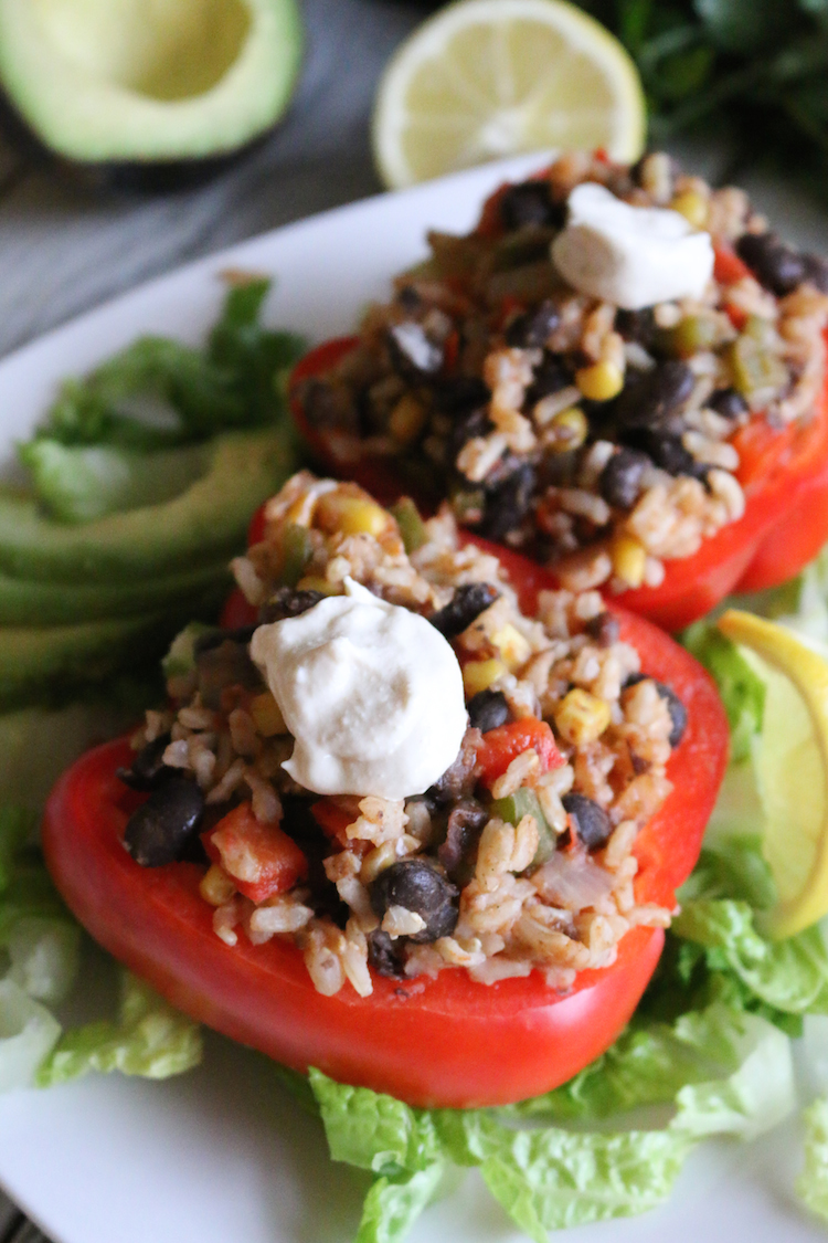 Mexican Stuffed Bell Pepper | www.LiveSimplyNatural.com
