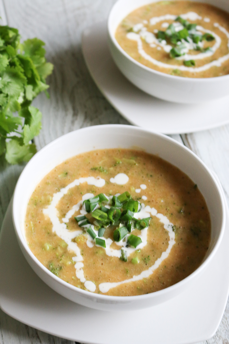 Vegan Vegetable Broccoli and Cheese Soup | www.LiveSimplyNatural.com